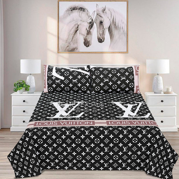 Dexuro Pure Cotton Bed Sheet - King - 3pcs - DBS285