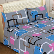 Dexuro Pure Cotton Bed Sheet - King - 3pcs - DBS286