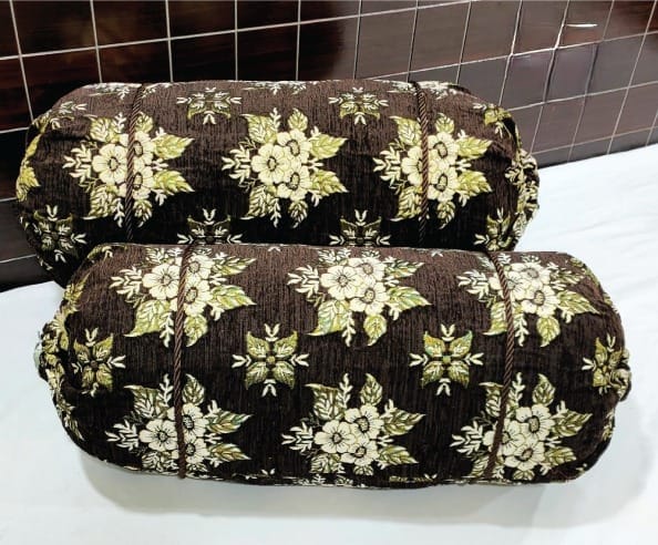 Velvet Jackard Around Pillow Covers-APC-13