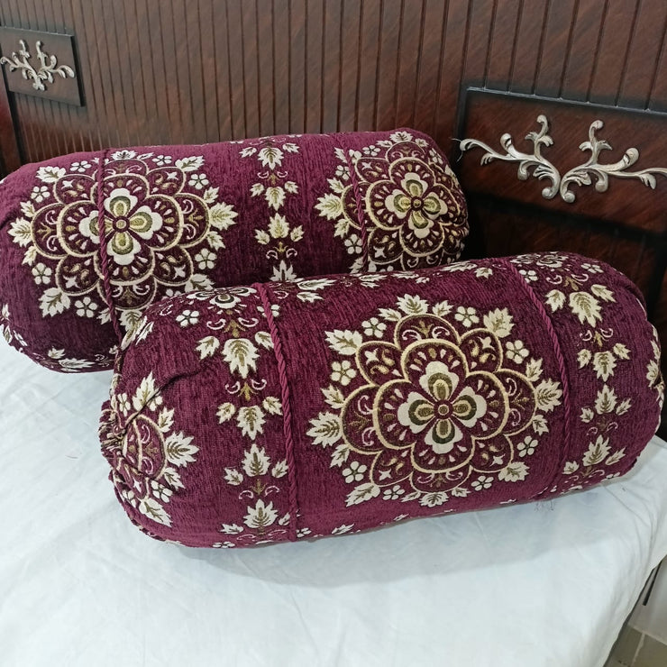 Velvet Jackard Around Pillow Covers-APC-14